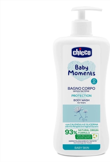 Chicco Baby Moments Protection tusfürdőgél gyermekeknek születéstől 750 ml