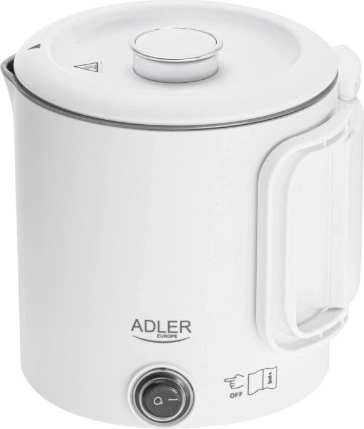 Utazó vízforraló 0,8 l fehér ADLER AD 1388