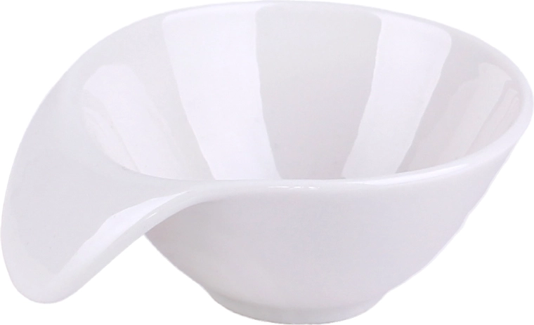 Porcelán szervírozó tálka füllel, 65 ml, fehér