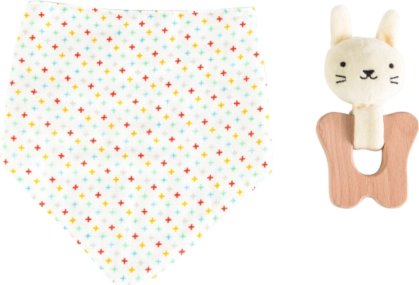 Petit Collage Nyuszi szett rágóka és nyálkendő