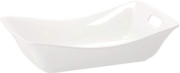 Porcelán tál fülekkel 32 × 21,5 × 8 cm