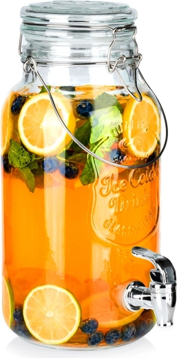 Üveg italadagoló csappal, 4 l