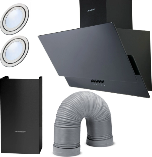 60 cm-es Berdsen BT-211 kéményes páraelszívó, fekete