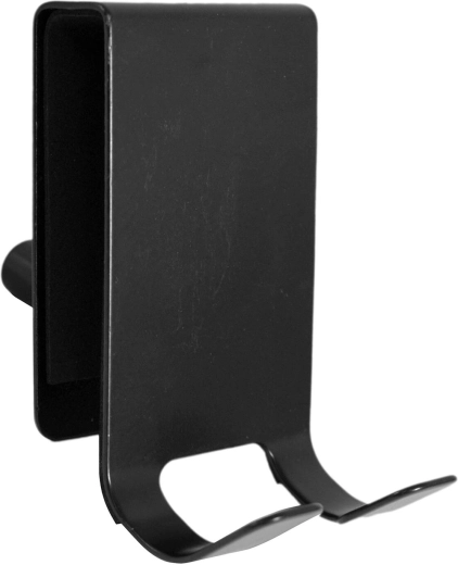 Fekete rozsdamentes acél akasztó zuhanyajtóra, 8 × 4,5 × 1,5 cm