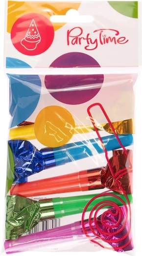 Party sípok 35 cm – 6 db-os készlet