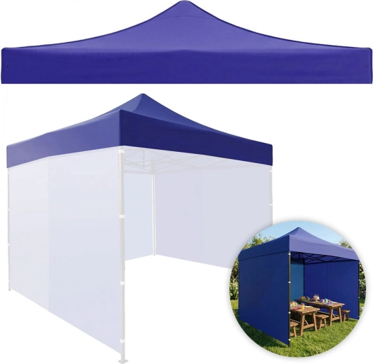 Tetőponyva 3 × 3 m kerti pavilonhoz, 420D PVC, kék, MultiGarden