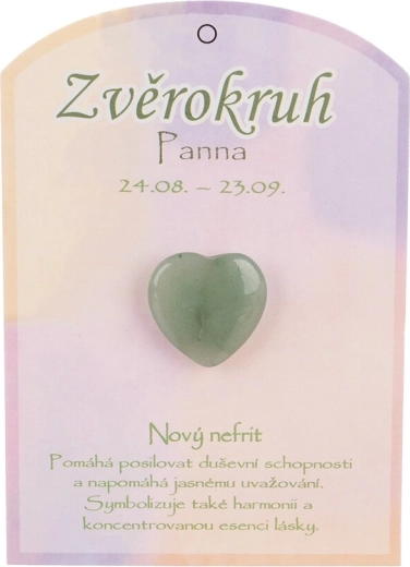 Nefrit szív a Szűz csillagjegyhez