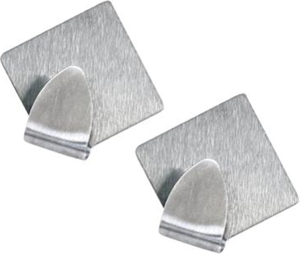 TORO rozsdamentes öntapadós akasztók – gyémánt mintás design, 2 db