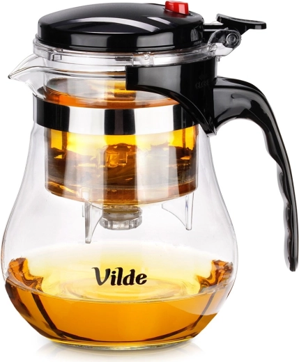 Üvegkiöntő indítható teafilterrel, 1,15 l