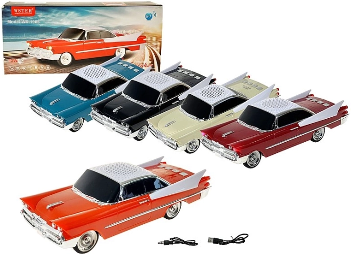 Retro Bluetooth hangszóró autó formában FM rádióval