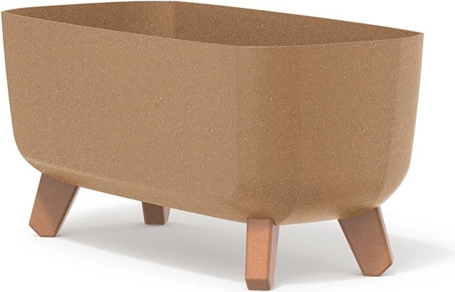 Gracia Case Eco Wood 39 cm naturo lábas téglalap alakú virágláda lábakkal