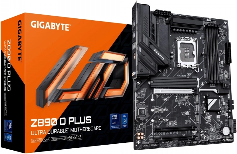 Gigabyte Z890 D Plus ATX alaplap Intel LGA1851-hez