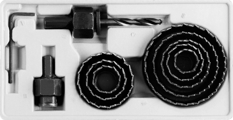 Körkivágó koronakészlet 19–64 mm, 11 darabos