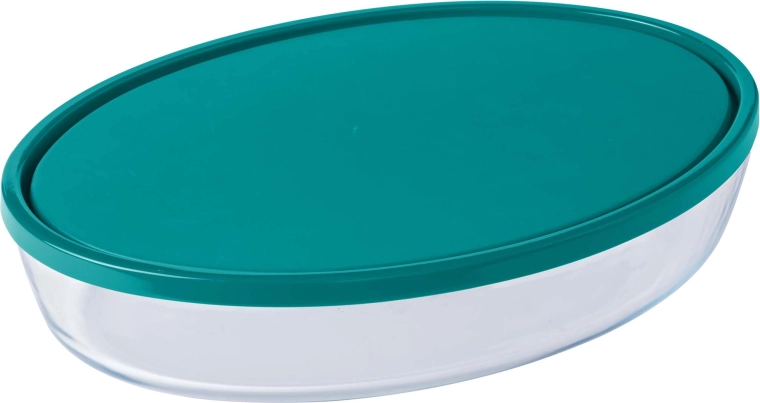 Pyrex üveg sütőtál fedővel 3,1 l (35 × 24 × 6 cm)