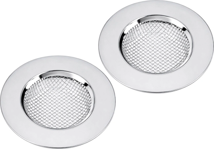 Rozsdamentes acél lefolyószűrő 6,5 cm, 2 db-os készlet