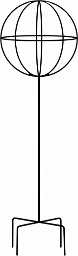 Fém kerti támasz futónövényekhez 50 × 10 cm – fekete