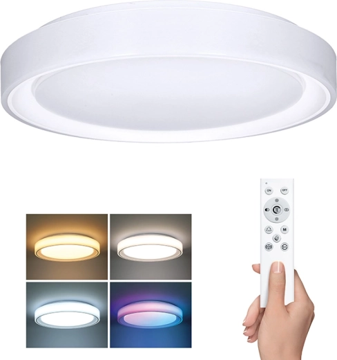 Solight Floco LED mennyezeti és fali lámpa távirányítóval