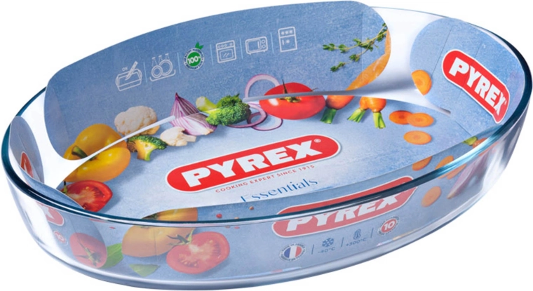 PYREX ovális sütőtál 3,1 l üveg 35 × 24 × 6 cm