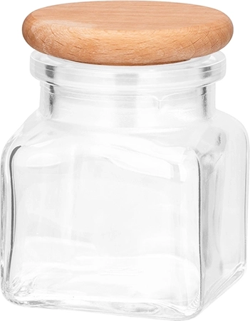 President line üveg fűszertartó 120 ml fa fedéllel