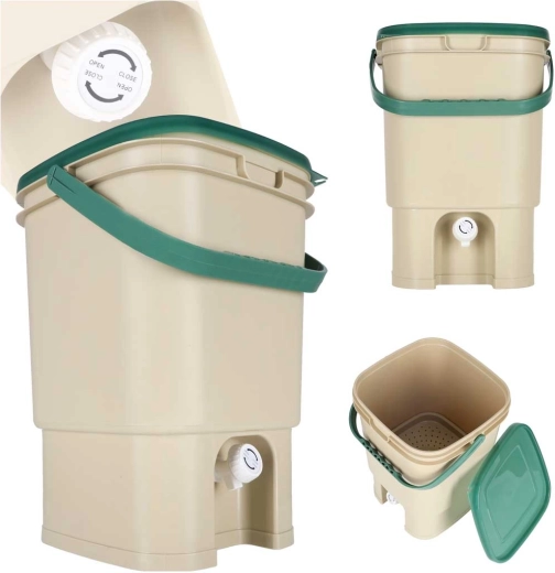 Házi konyhai komposztáló 15 l csappal