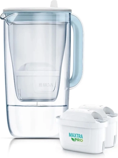 Üveg vízszűrő kancsó 2,5 l + 2 db MAXTRA PRO Pure Performance szűrő