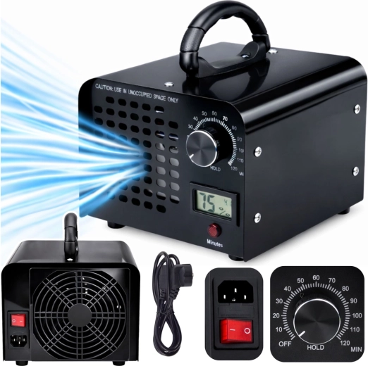 LEAN ózongenerátor 60 000 mg/h LCD-vel és időzítővel