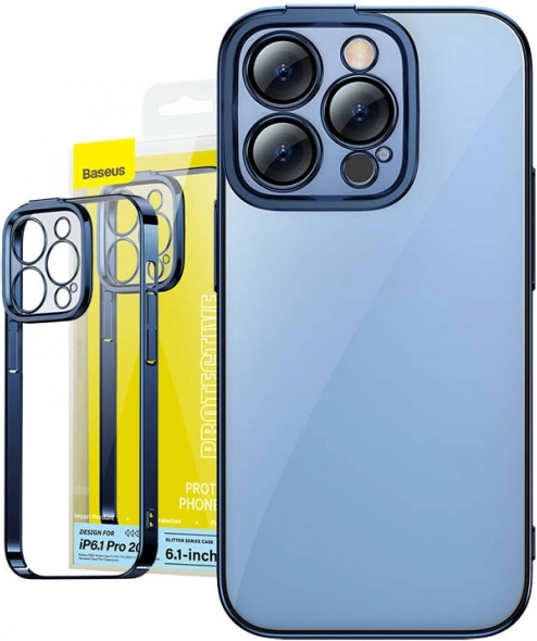 Baseus Glitter tok és edzett üveg iPhone 14 Pro-hoz