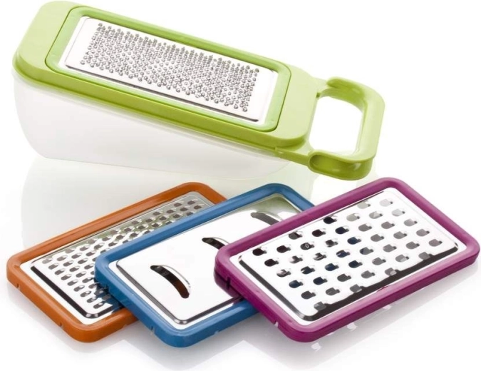 Cserélhető konyhai reszelők készlete tárolóedénnyel (4 db) BANQUET