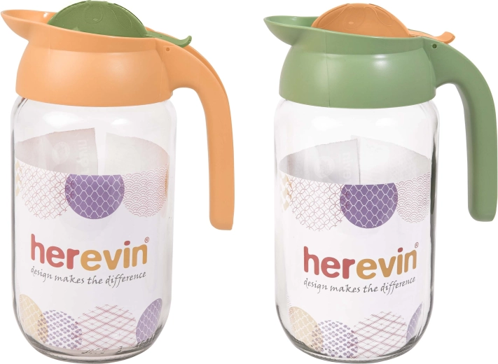 1,5 l-es kancsó üvegből műanyag fedéllel