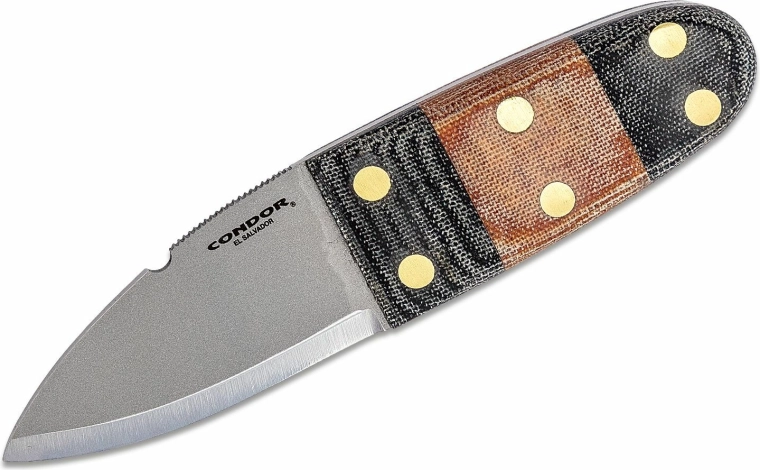 Condor Primitive Bush tőr 6,7 cm, micarta, bőrtok