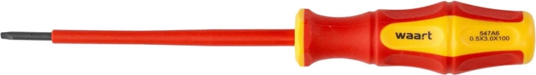 Szigetelt lapos csavarhúzó SL 3,0 × 100 mm villanyszerelőknek