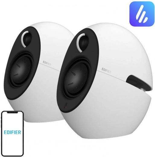 Edifier e25HD fehér hangszórók Hi‑Res hangzással és Bluetooth-szal