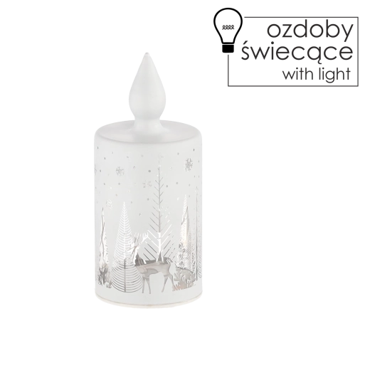 Fehér LED gyertya 7,5 × 17 cm