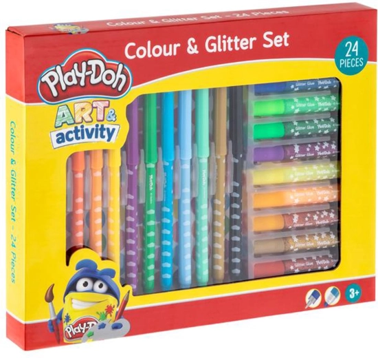 PLAY-DOH színek és csillámok készlet, 24 db