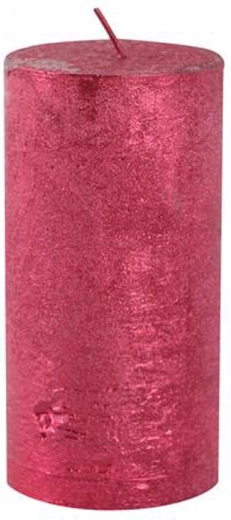 Provence rusztikus piros gyertya 12 cm