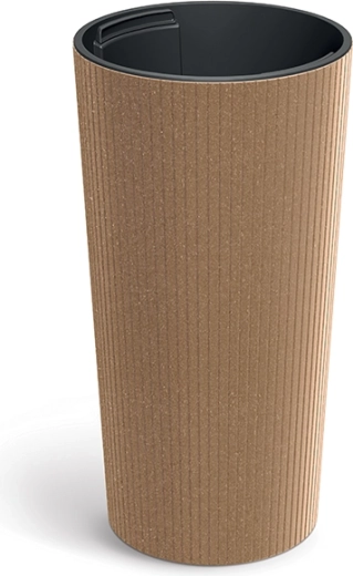 Lamia Slim Eco Wood virágtartó, 20 cm, naturo