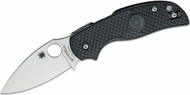 Spyderco Sage 5 Lightweight zsebkés 7,6 cm, szatén, fekete, FRN