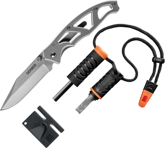Gerber Paraframe Combo kempingszett 3 részből (kés, tűzgyújtó, élező)