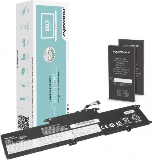 Movano akkumulátor Lenovo ThinkPad Yoga L380 és L390 laptopokhoz, L17L3P53, 3990 mAh, 44 Wh
