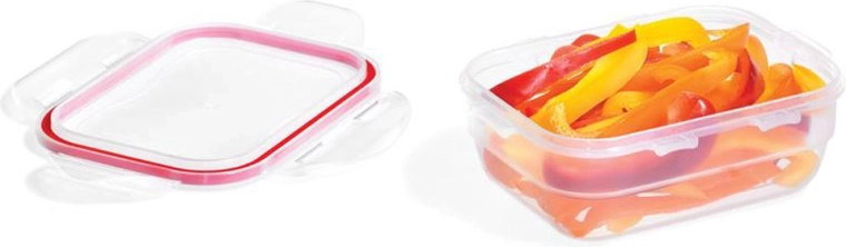 Lock & Lock Easy Match négyszögletes doboz 370 ml, piros