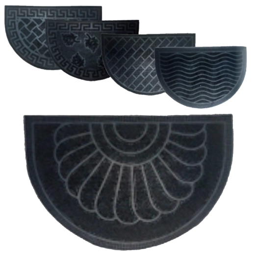 Félkör alakú gumiszőnyeg 40 × 60 cm