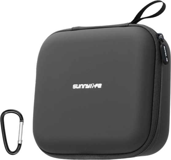 Sunnylife bőrtok hálós zsebbel DJI Neo 2-höz, fekete