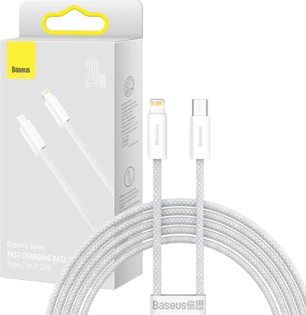 Baseus Dynamic USB‑C–Lightning kábel, 20 W, 2 m, fehér