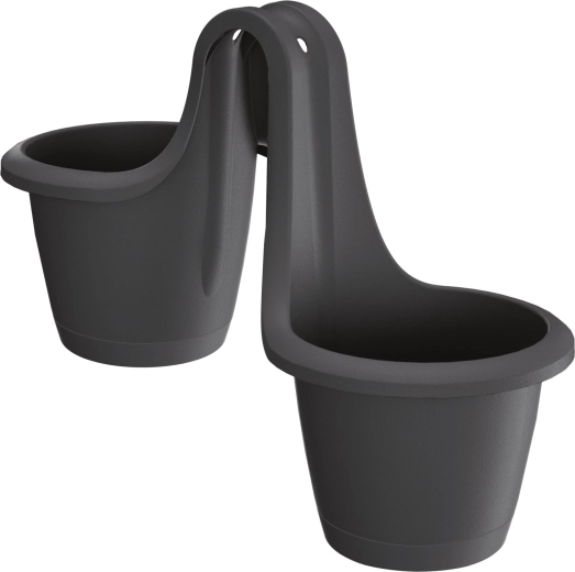 Respana Twins 46,3 cm antracit függő virágtartó