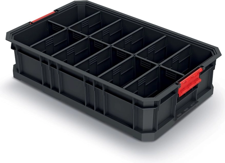 Moduláris szállítódoboz válaszfalakkal 520 × 327 × 125 mm