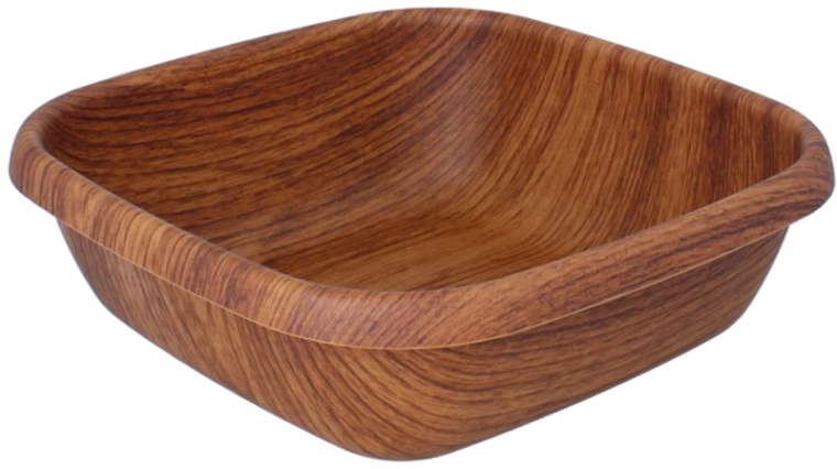 Barna műanyag tál 23 cm