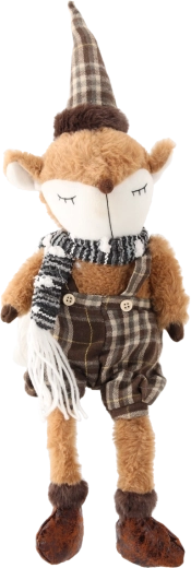 Karácsonyi róka lógó lábakkal, 35 cm