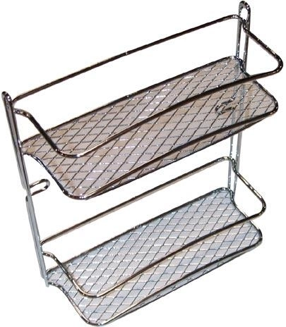 STAR fürdőszobai polc, 2 szintes, króm, 23 × 10 × 26 cm