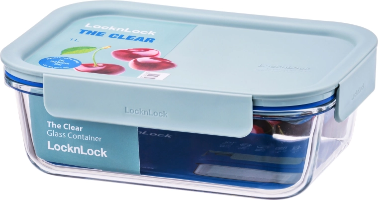 LOCKNLOCK CLEAR GLASS 1000 ml boroszilikát üveg sütőtál fedővel