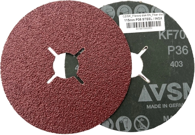 Szálas csiszolótárcsa 115 mm, szemcseméret 80